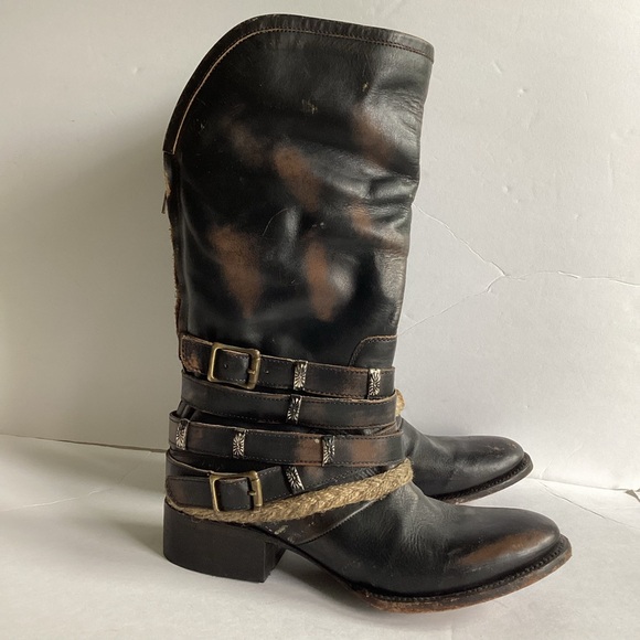 Freebird By Steven Drove Boots Womens Size 9 Brown Leather Cowgirl Festival - Picture 4 of 14